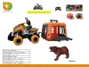 TE79016 cazador de bosques 1:43 control remoto playa moto remolque con jaula para atrapar osos, se puede deslizar, no incluye electricidad, cuerpo y control remoto respectivos 2*AA details Picture